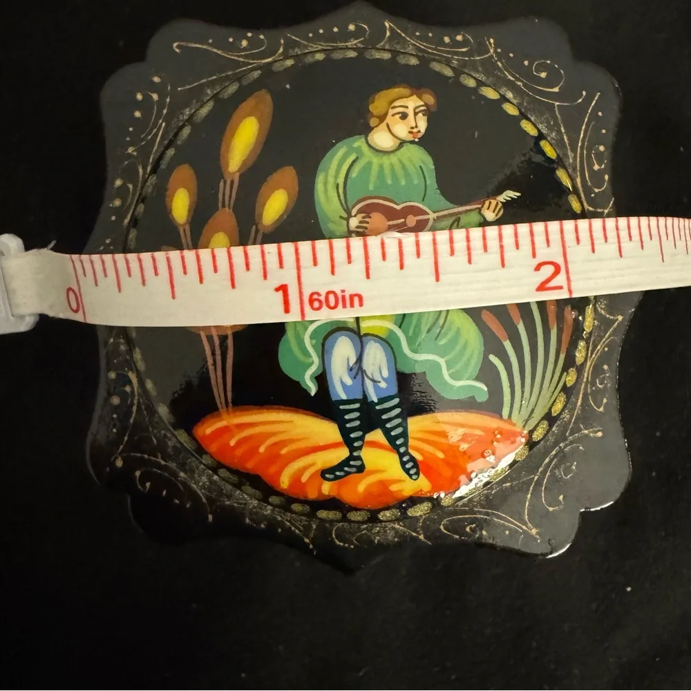 Set of 4 Russian Lacquer Trinket Boxes - Folklore Inagery